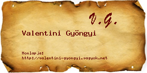 Valentini Gyöngyi névjegykártya