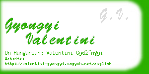 gyongyi valentini business card